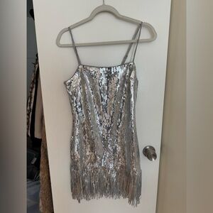 Likely Winslet Silver Sequin Dress
